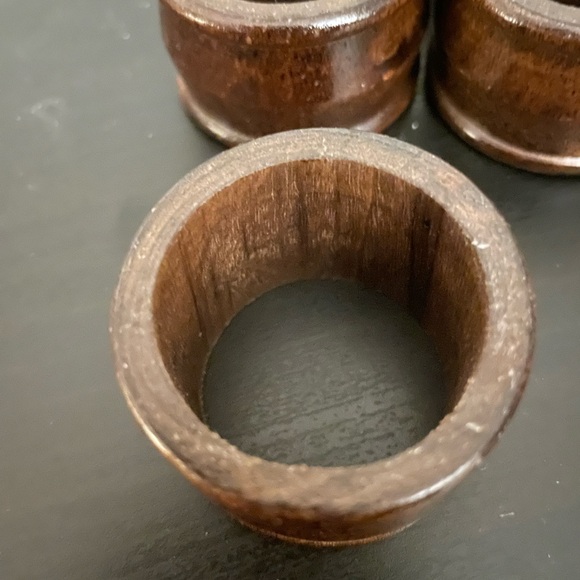 2 for $15 Five wood napkin Rings - Picture 3 of 4